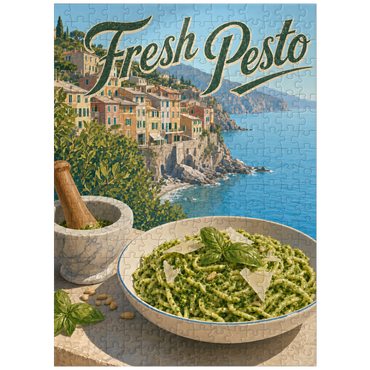 puzzleplate Italian Riviera Village Fresh Pesto Pasta 300 Jigsaw Puzzle