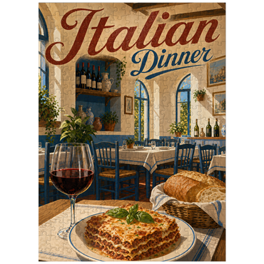 puzzleplate Tuscan Trattoria Italian Dinner Wine 300 Jigsaw Puzzle