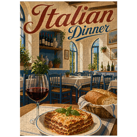 puzzleplate Tuscan Trattoria Italian Dinner Wine 300 Jigsaw Puzzle