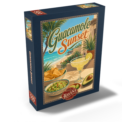 Guacamole Sunset Coastal Margarita Scene 500 Jigsaw Puzzle box view2