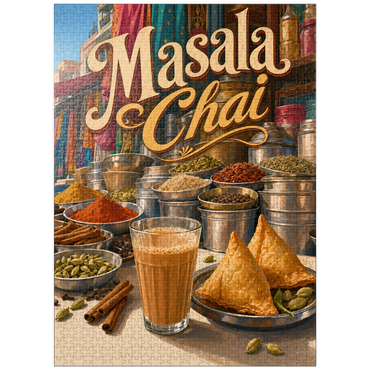 puzzleplate Masala Chai - Indian Spice Market 1000 Jigsaw Puzzle