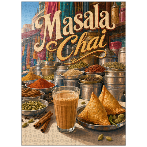 puzzleplate Masala Chai - Indian Spice Market 1000 Jigsaw Puzzle