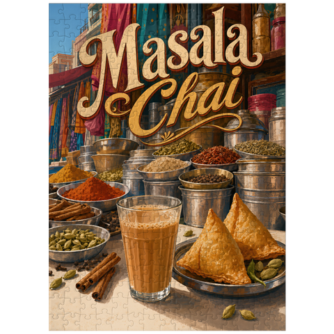 puzzleplate Masala Chai - Indian Spice Market 300 Jigsaw Puzzle