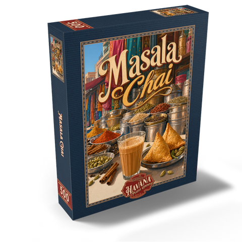 Masala Chai - Indian Spice Market 500 Jigsaw Puzzle box view2