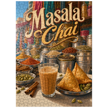 puzzleplate Masala Chai - Indian Spice Market 500 Jigsaw Puzzle