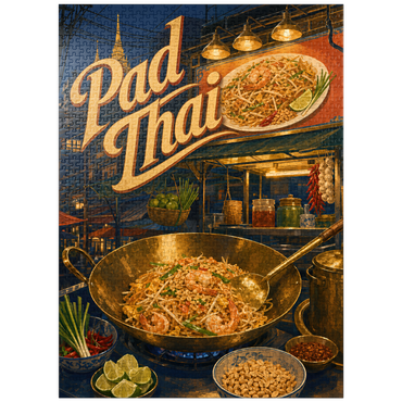puzzleplate Pad Thai Street Food Night Market 1000 Jigsaw Puzzle