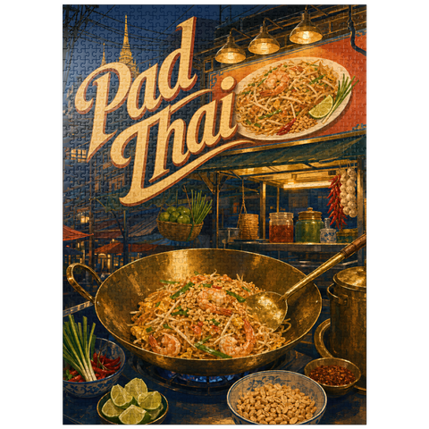 puzzleplate Pad Thai Street Food Night Market 1000 Jigsaw Puzzle