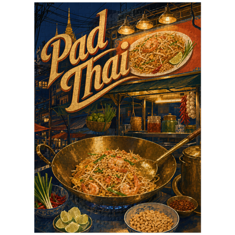 puzzleplate Pad Thai Street Food Night Market 300 Jigsaw Puzzle