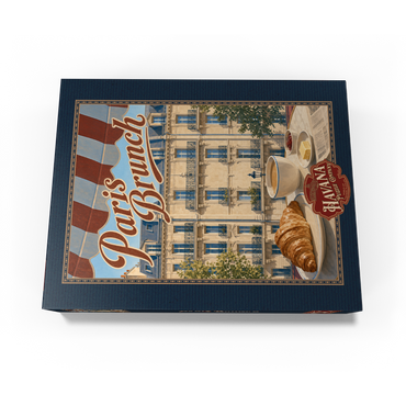 Paris Cafe Brunch Croissant Coffee 1000 Jigsaw Puzzle box view3