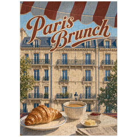 puzzleplate Paris Cafe Brunch Croissant Coffee 300 Jigsaw Puzzle