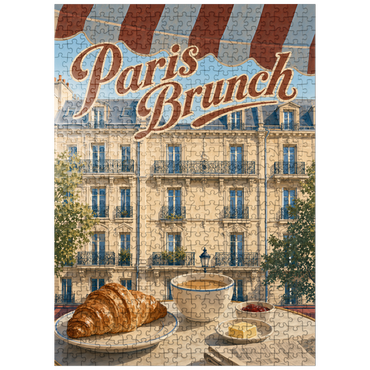 puzzleplate Paris Cafe Brunch Croissant Coffee 500 Jigsaw Puzzle