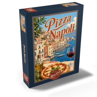 Naples Italy Pizza Waterfront View 500 Jigsaw Puzzle box view2