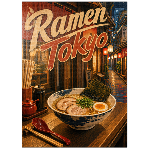 puzzleplate Tokyo Ramen Street Night Food Scene 1000 Jigsaw Puzzle