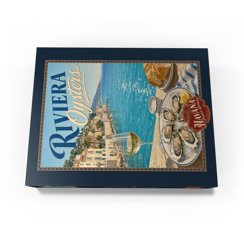 French Riviera Coastal Oysters and White Wine 1000 Jigsaw Puzzle box view3
