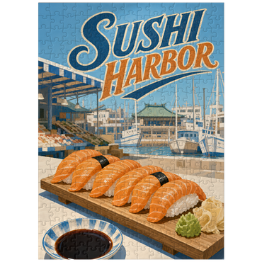 puzzleplate Sushi Harbor Waterfront Market Salmon Nigiri 300 Jigsaw Puzzle