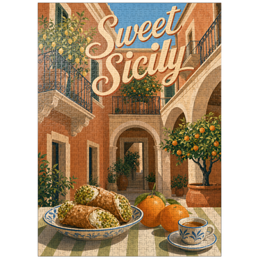 puzzleplate Sicily Italian Courtyard Citrus Still Life 1000 Jigsaw Puzzle