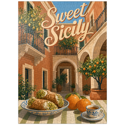 puzzleplate Sicily Italian Courtyard Citrus Still Life 1000 Jigsaw Puzzle