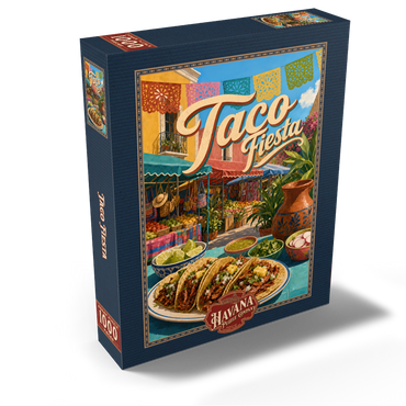 Taco Fiesta Mexican Market Street Scene 1000 Jigsaw Puzzle box view2