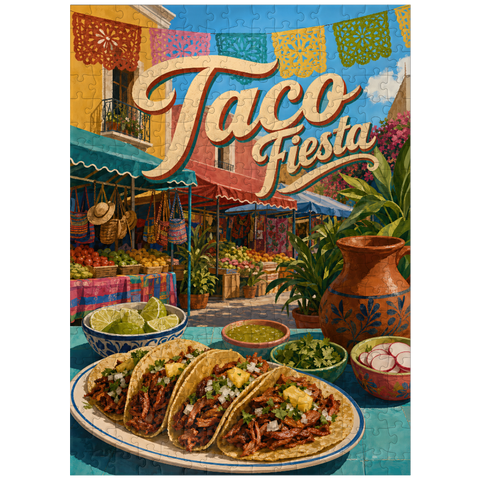 puzzleplate Taco Fiesta Mexican Market Street Scene 300 Jigsaw Puzzle