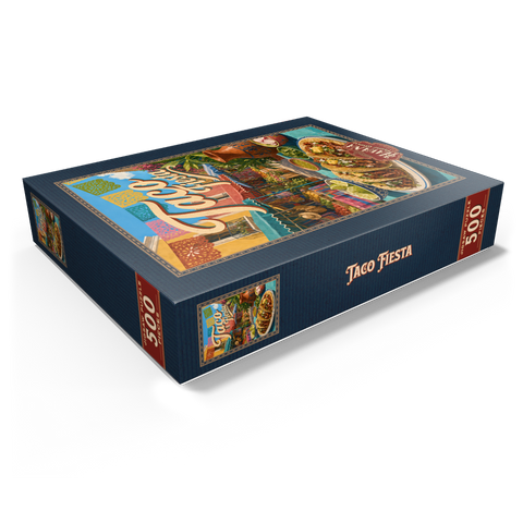 Taco Fiesta Mexican Market Street Scene 500 Jigsaw Puzzle box view1