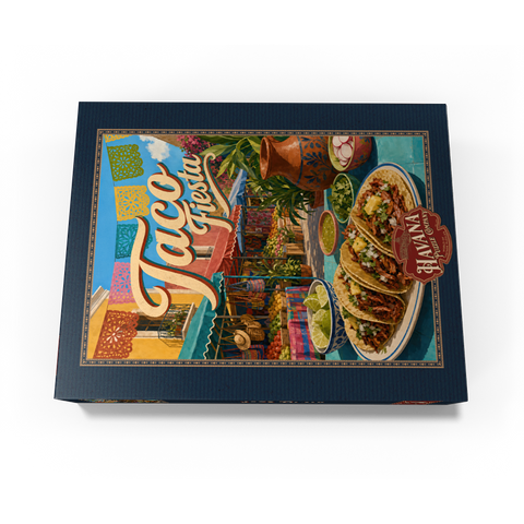 Taco Fiesta Mexican Market Street Scene 500 Jigsaw Puzzle box view3
