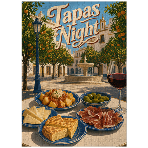 puzzleplate Seville Tapas Night Orange Grove Plaza 300 Jigsaw Puzzle