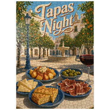 puzzleplate Seville Tapas Night Orange Grove Plaza 500 Jigsaw Puzzle