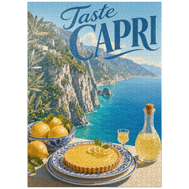 puzzleplate Capri Italy Coastal Lemon Dessert 1000 Jigsaw Puzzle