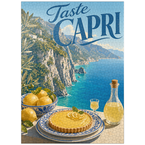 puzzleplate Capri Italy Coastal Lemon Dessert 1000 Jigsaw Puzzle