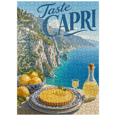 puzzleplate Capri Italy Coastal Lemon Dessert 500 Jigsaw Puzzle