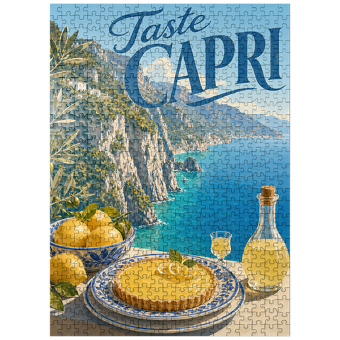 puzzleplate Capri Italy Coastal Lemon Dessert 500 Jigsaw Puzzle