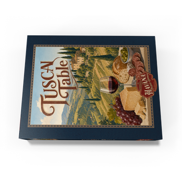 Tuscan Countryside Wine and Cheese Still Life 1000 Jigsaw Puzzle box view3