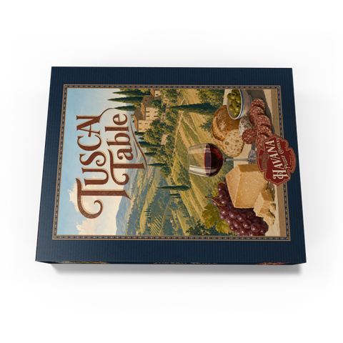 Tuscan Countryside Wine and Cheese Still Life 1000 Jigsaw Puzzle box view3