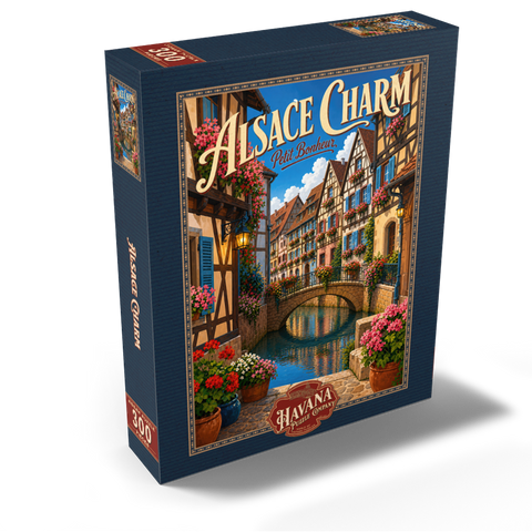 Alsace Canal Village Floral Charm 300 Jigsaw Puzzle box view2