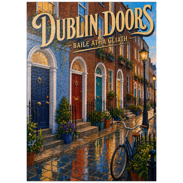 puzzleplate Dublin Doors Colorful Street Charm 1000 Jigsaw Puzzle