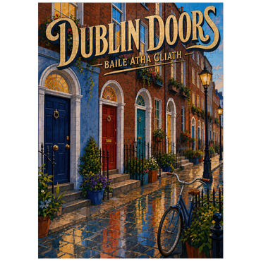 puzzleplate Dublin Doors Colorful Street Charm 300 Jigsaw Puzzle