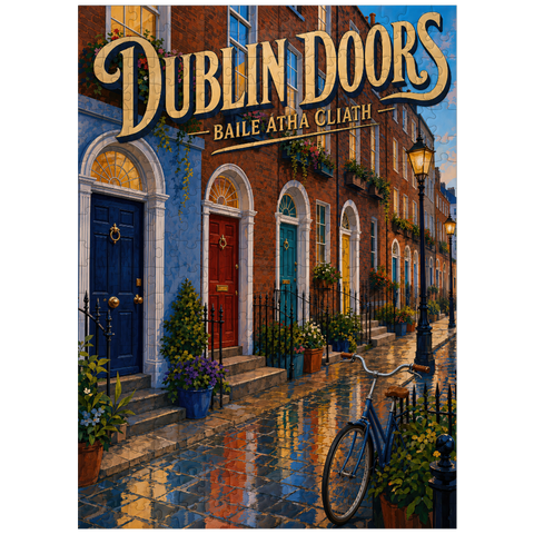 puzzleplate Dublin Doors Colorful Street Charm 300 Jigsaw Puzzle