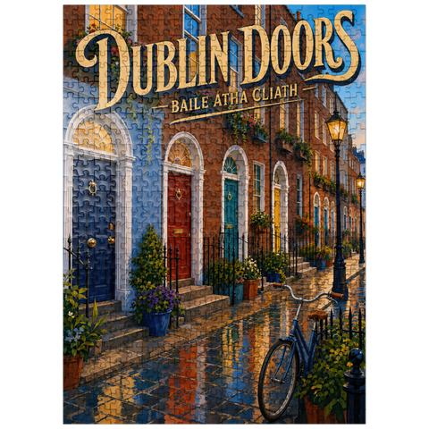 puzzleplate Dublin Doors Colorful Street Charm 500 Jigsaw Puzzle
