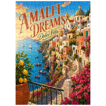 puzzleplate Amalfi Coast Sunset Romance 500 Jigsaw Puzzle
