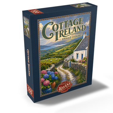 Ireland Cottage Emerald Evening 500 Jigsaw Puzzle box view2