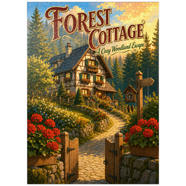 puzzleplate Forest Cottage Cozy Woodland Escape 1000 Jigsaw Puzzle