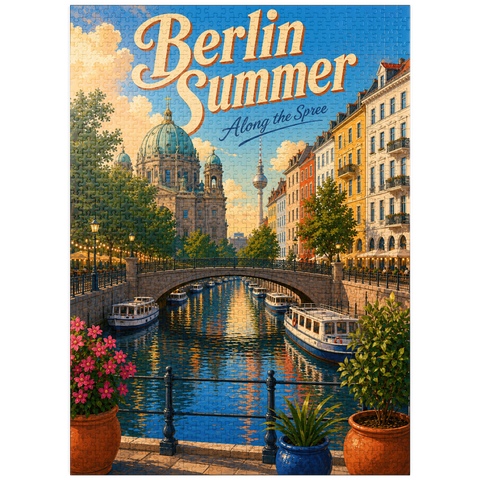 puzzleplate Berlin Summer Canal Charm 1000 Jigsaw Puzzle