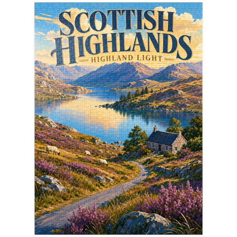 puzzleplate Scottish Highlands Scenic Light 1000 Jigsaw Puzzle