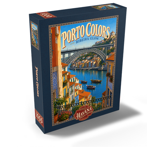 Porto Ribeira Riverfront Colorful Charm 1000 Jigsaw Puzzle box view2