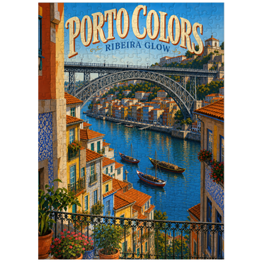 puzzleplate Porto Ribeira Riverfront Colorful Charm 300 Jigsaw Puzzle