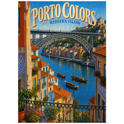 puzzleplate Porto Ribeira Riverfront Colorful Charm 300 Jigsaw Puzzle