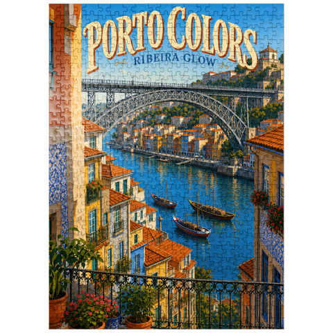 puzzleplate Porto Ribeira Riverfront Colorful Charm 500 Jigsaw Puzzle