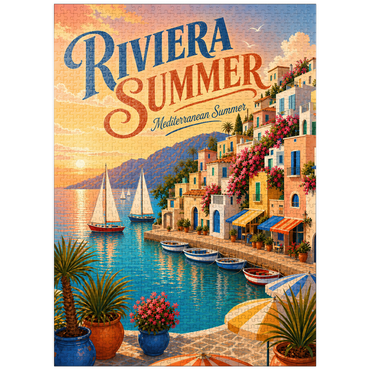 puzzleplate Riviera Coastal Summer Charm 1000 Jigsaw Puzzle