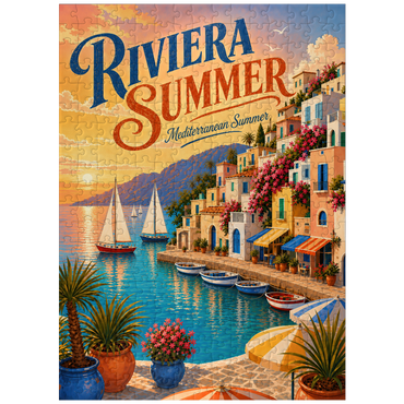 puzzleplate Riviera Coastal Summer Charm 300 Jigsaw Puzzle