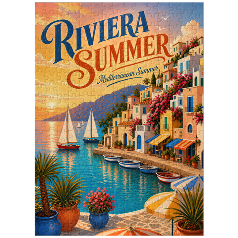puzzleplate Riviera Coastal Summer Charm 300 Jigsaw Puzzle